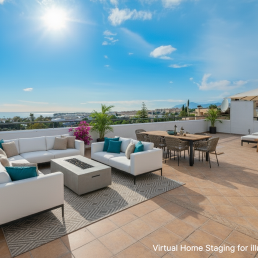 Villa Luminosa con Vistas Panorámicas al Mar y Solárium en la Azotea