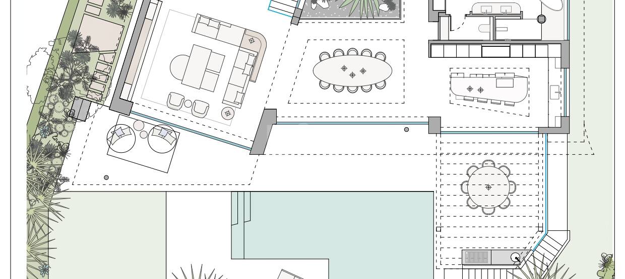 Vivienda Contemporánea Refinada: Diseño, Comodidad y Privacidad Combinados