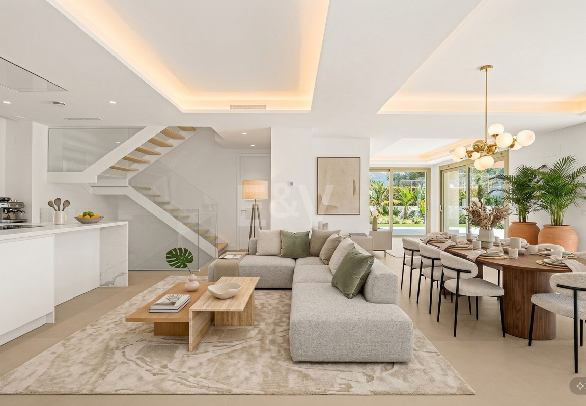 Elegante Triplex-Residenz mit Privatem Garten und Pool Nur Wenige Meter Vom Strand an der Goldenen Meile