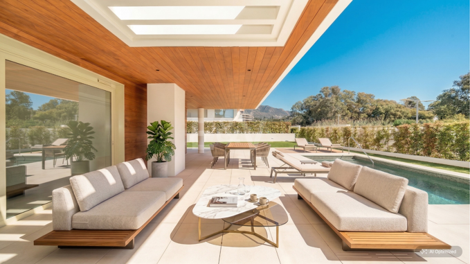 Elegant Triplex Residence with Private Garden and Pool Just Steps from the Beach on the Golden Mile