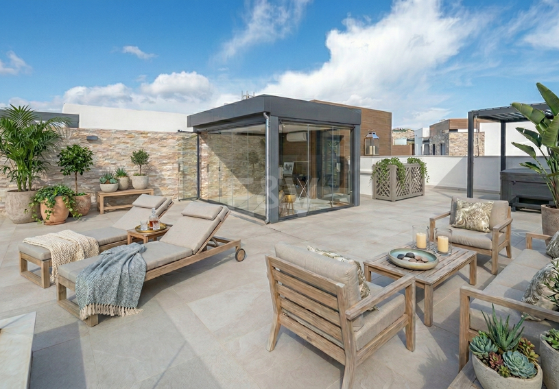 Modernes Penthouse mit Dachterrasse