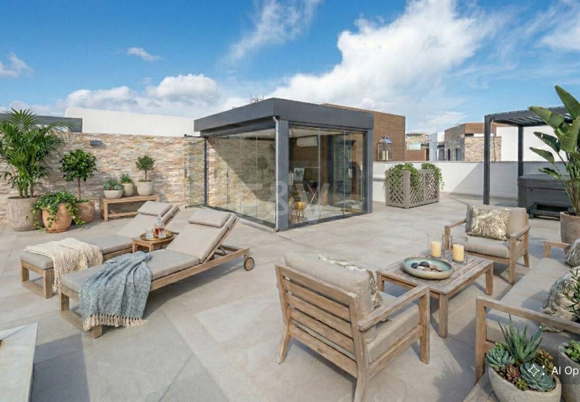 Ático moderno con terraza en la azotea