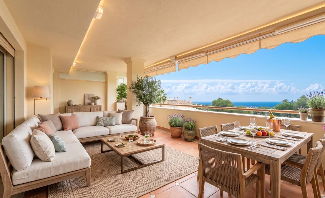 Located within the prestigious Condado de Sierra Blanca community on Marbella’s iconic Golden Mile, this refined three-bedroom apartment enjoys uninterrupted...