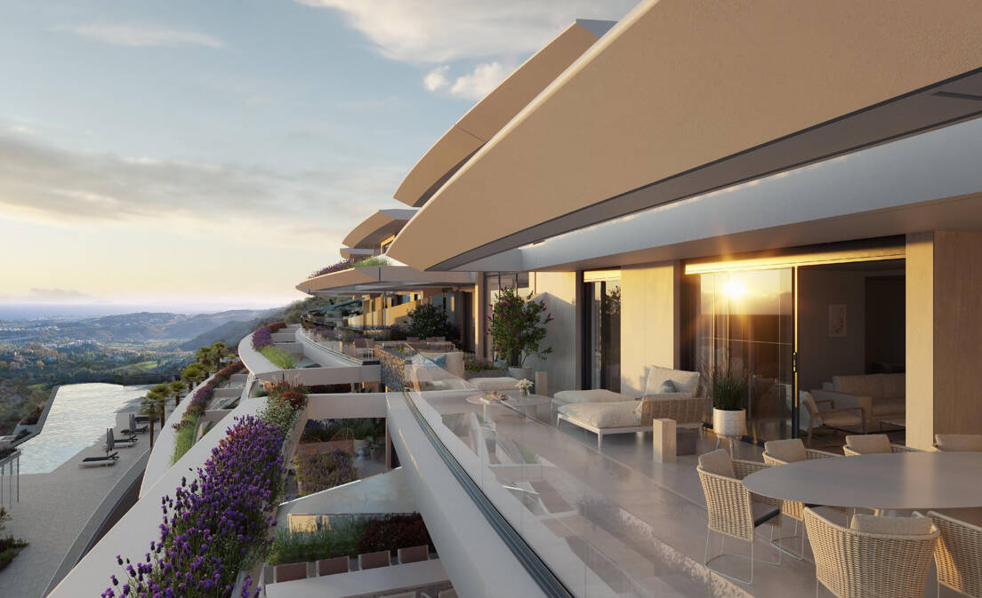 Residencia de 1 dormitorio en Azurean Marbella - vistas al mar, diseño premium y gestión integral por Destination by Hyatt.