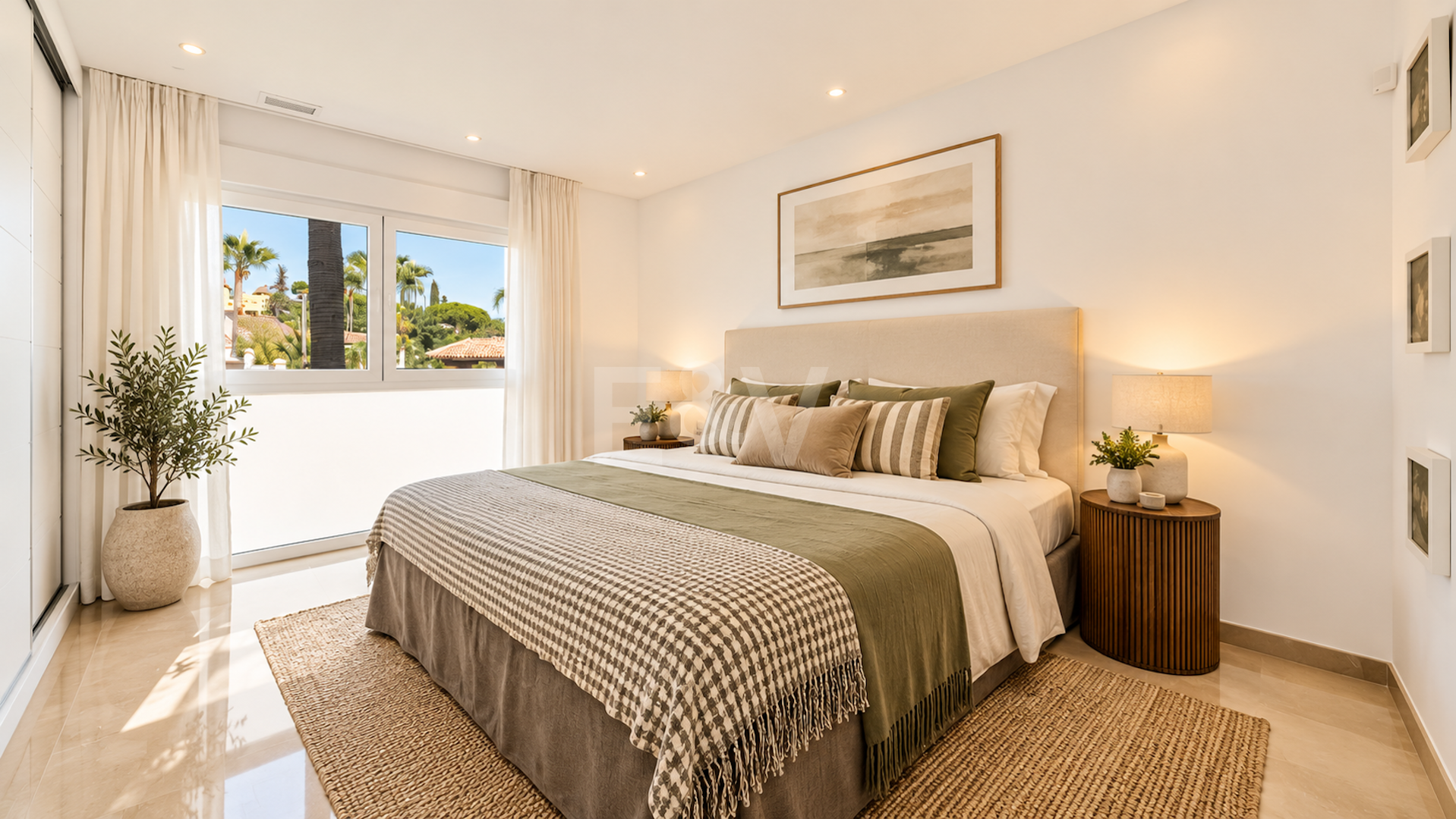 Villa contemporánea con vistas panorámicas al mar y a la montaña en El Rosario, Marbella Este