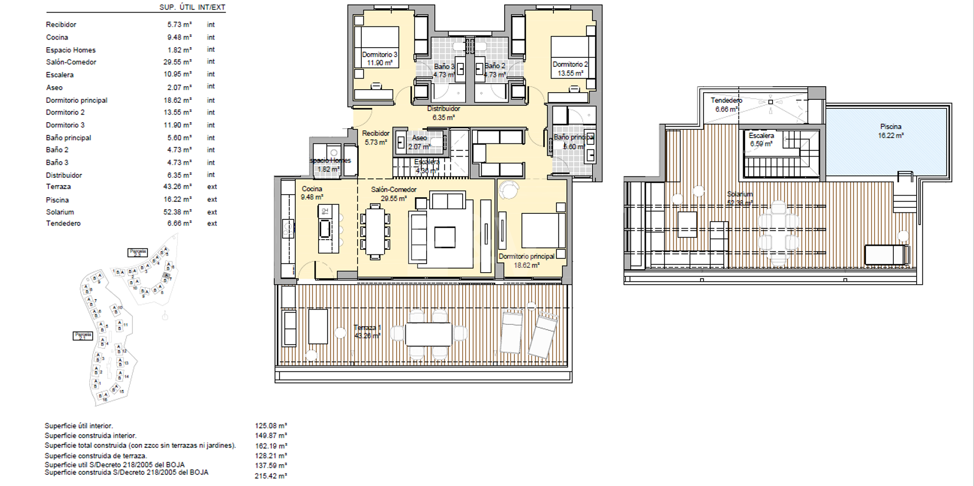 Brand New 3-Bedroom Penthouse med privat pool och unik golfvisning i Santa Clara