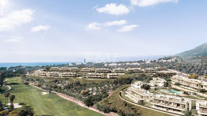 Ático nuevo de 3 dormitorios con piscina privada y vistas únicas al campo de golf en Santa Clara