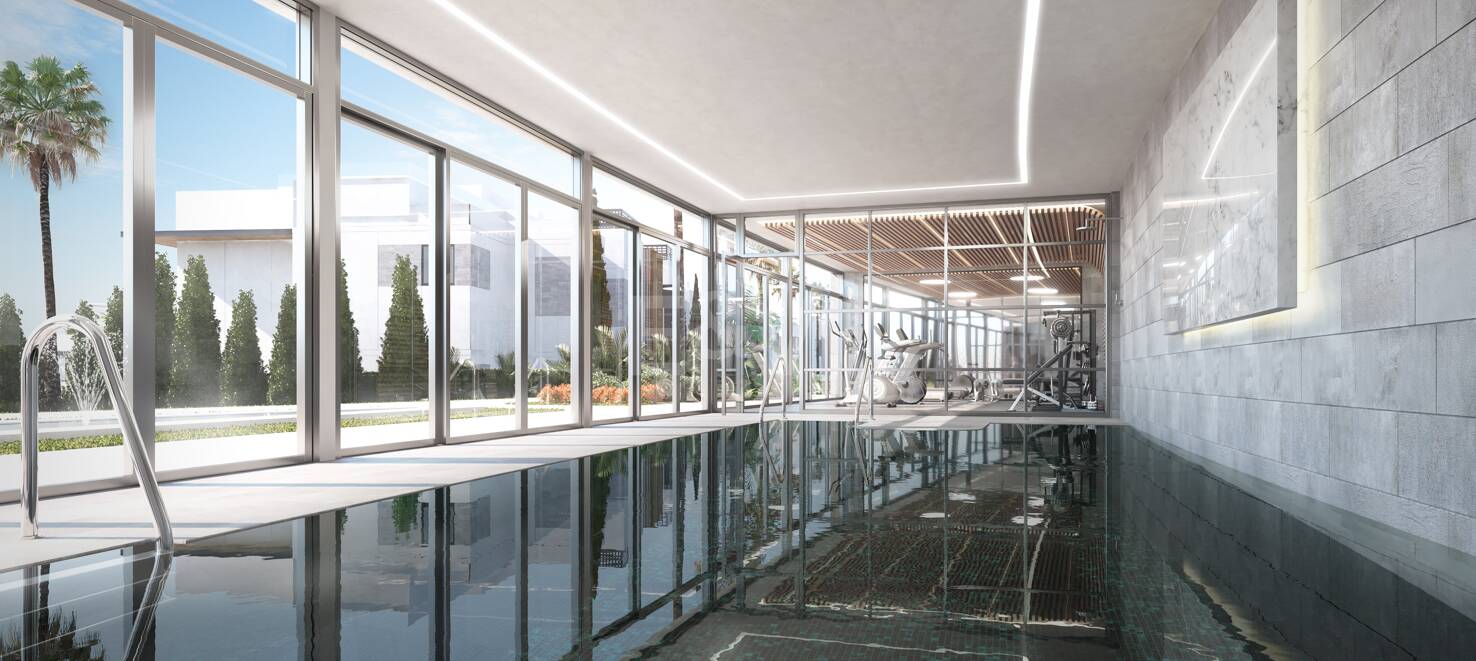 Nouveau Penthouse 3 chambres avec piscine privée et vue unique sur le golf à Santa Clara