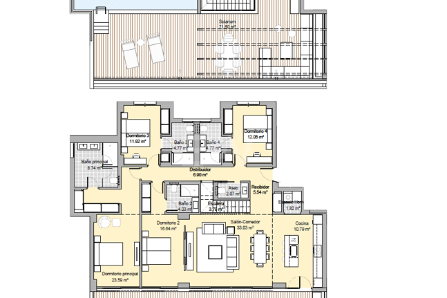 Brand New Penthouse with Private Pool in Front Line Golf Complex