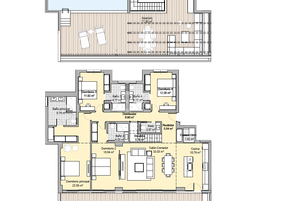 Brand New Penthouse with Private Pool in Front Line Golf Complex