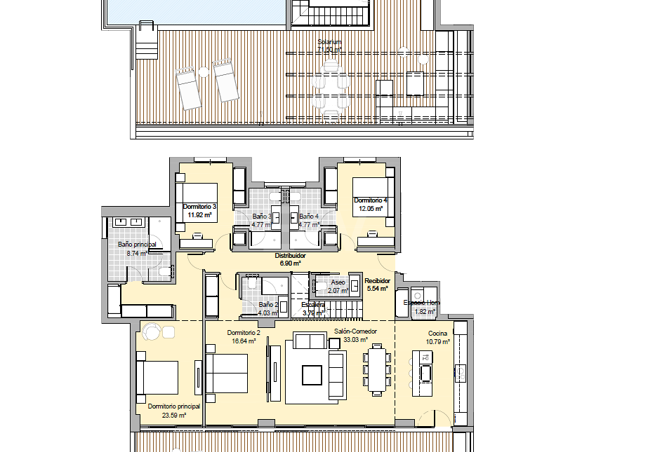 Brand New Penthouse z prywatnym basenem w Front Line Golf Complex