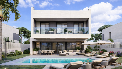 Moderne Luxusvilla neu gebaut in erstklassigem Wohngebiet