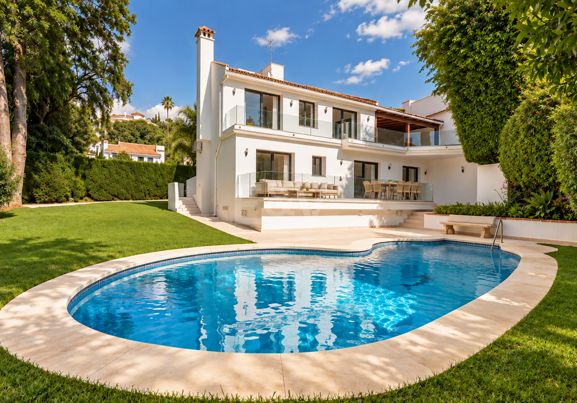 Modern Villa med privat pool och trädgård i El Rosario, Marbella