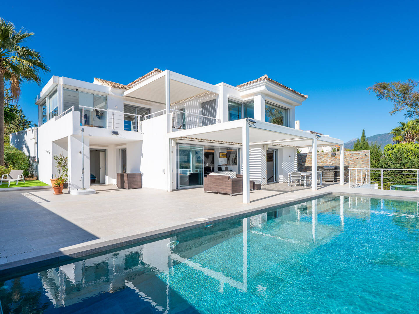 Contemporary Luxury Villa with Sea and Mountain Views