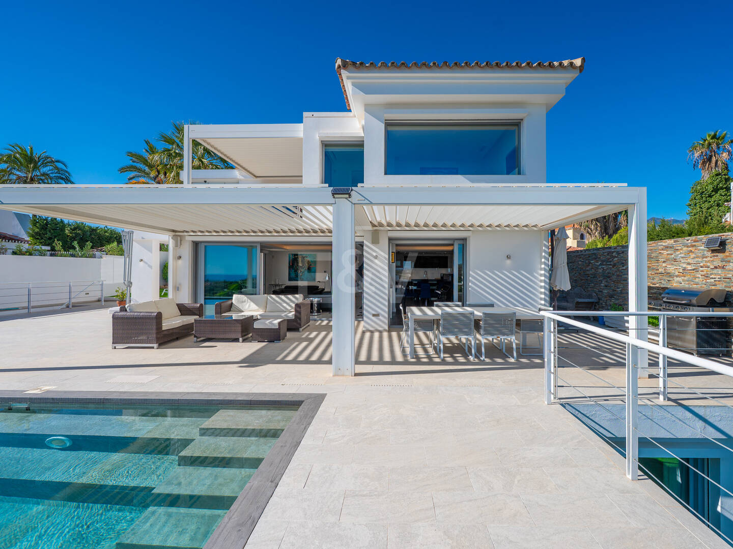 Contemporary Luxury Villa with Sea and Mountain Views