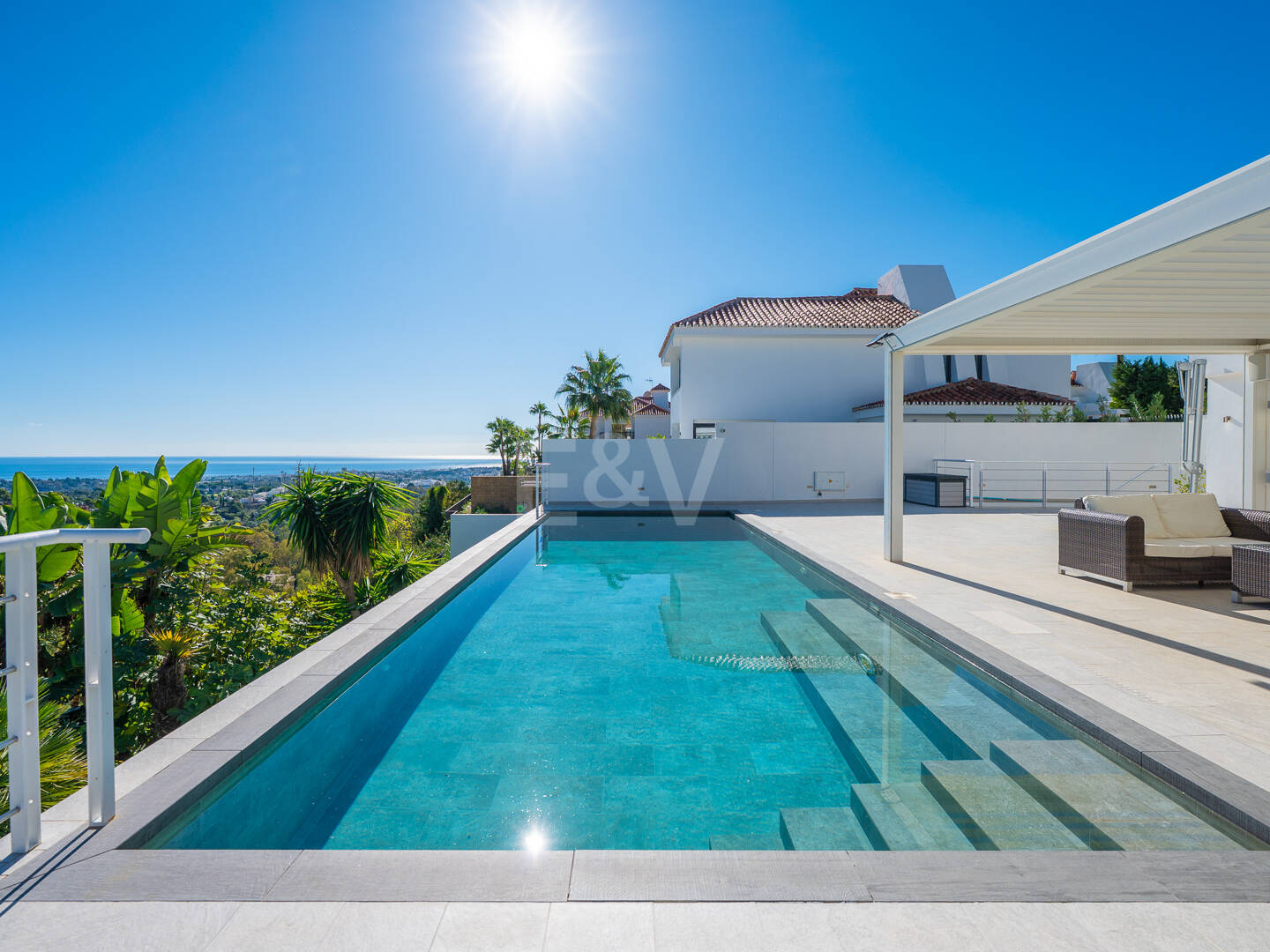 Contemporary Luxury Villa with Sea and Mountain Views