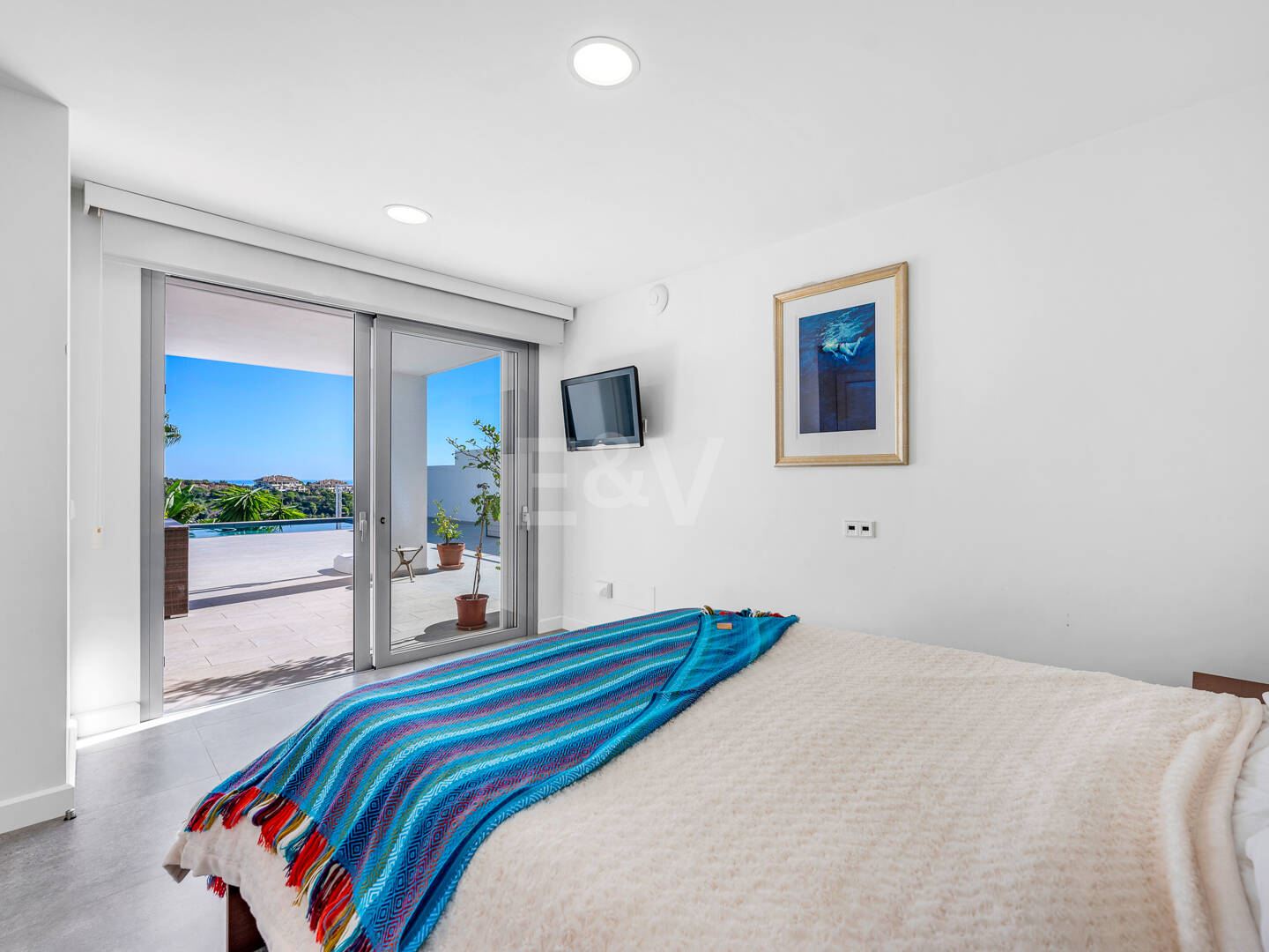 Contemporary Luxury Villa with Sea and Mountain Views