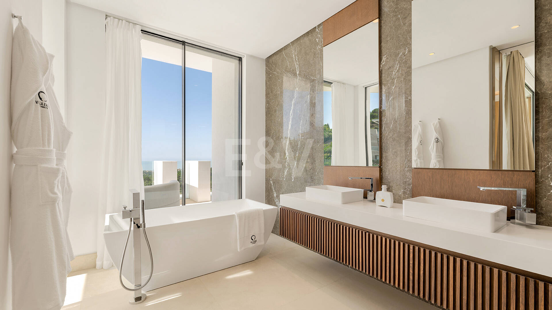 Architectural Masterpiece with Spectacular Sea and Mountain Views