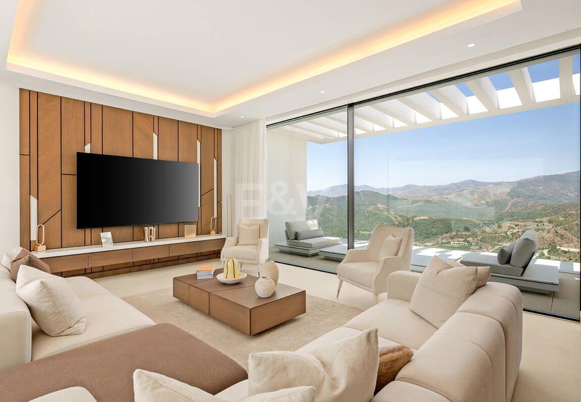 Architectural Masterpiece with Spectacular Sea and Mountain Views