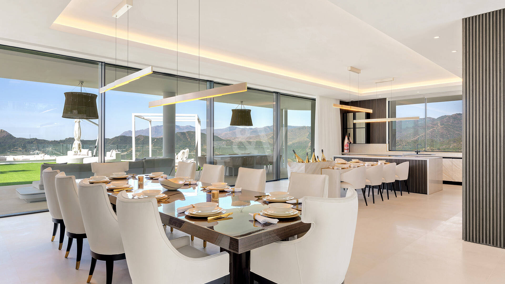 Architectural Masterpiece with Spectacular Sea and Mountain Views
