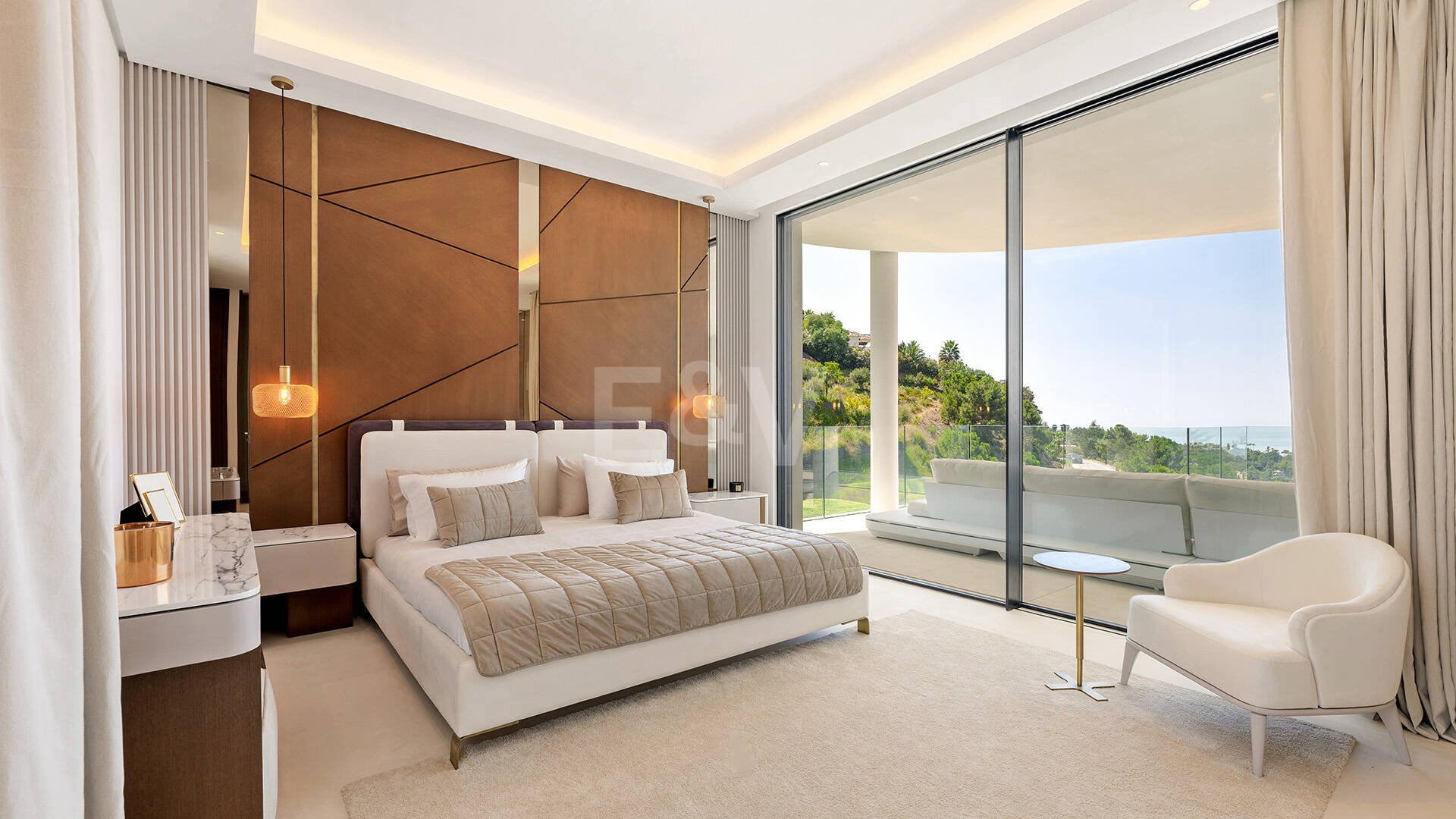 Architectural Masterpiece with Spectacular Sea and Mountain Views