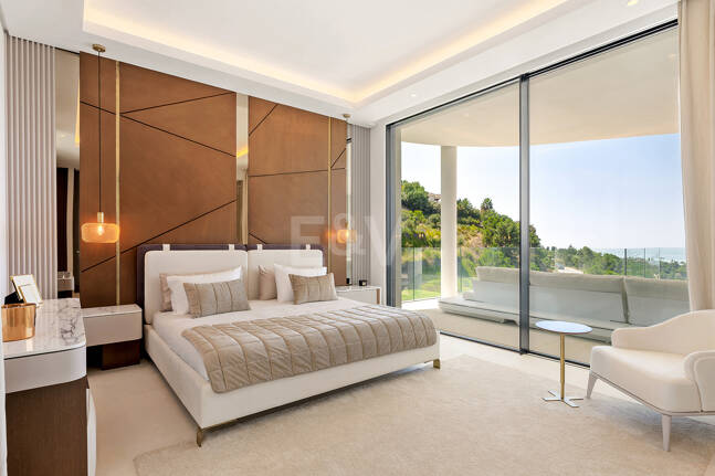 Architectural Masterpiece with Spectacular Sea and Mountain Views