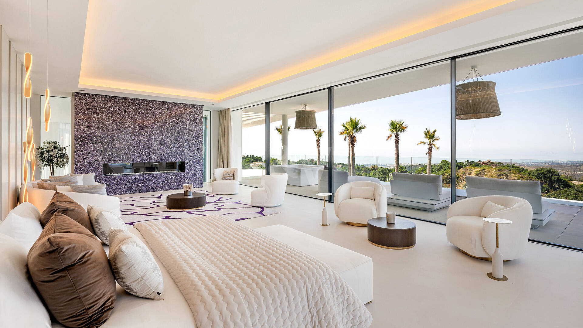 Architectural Masterpiece with Spectacular Sea and Mountain Views