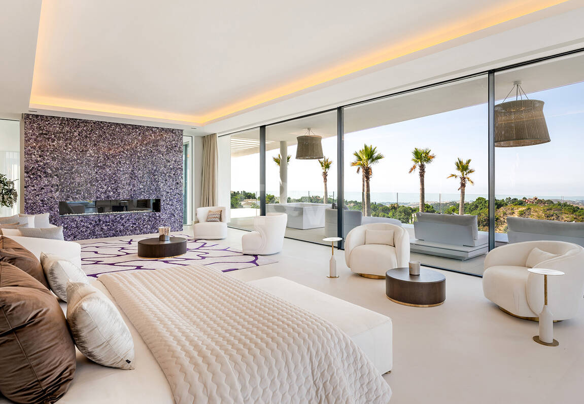 Architectural Masterpiece with Spectacular Sea and Mountain Views