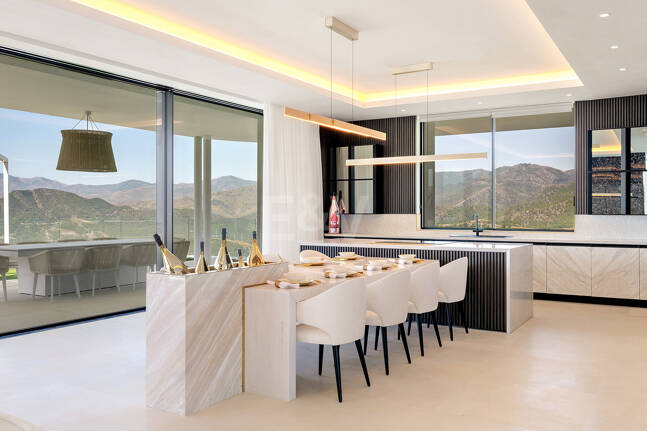 Architectural Masterpiece with Spectacular Sea and Mountain Views