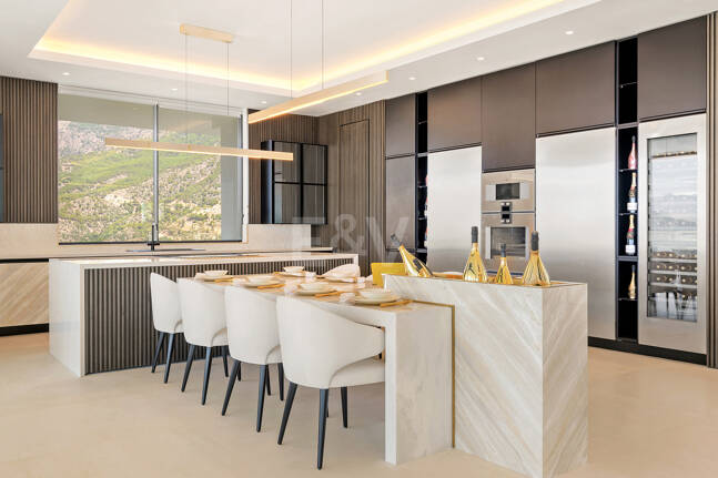 Architectural Masterpiece with Spectacular Sea and Mountain Views