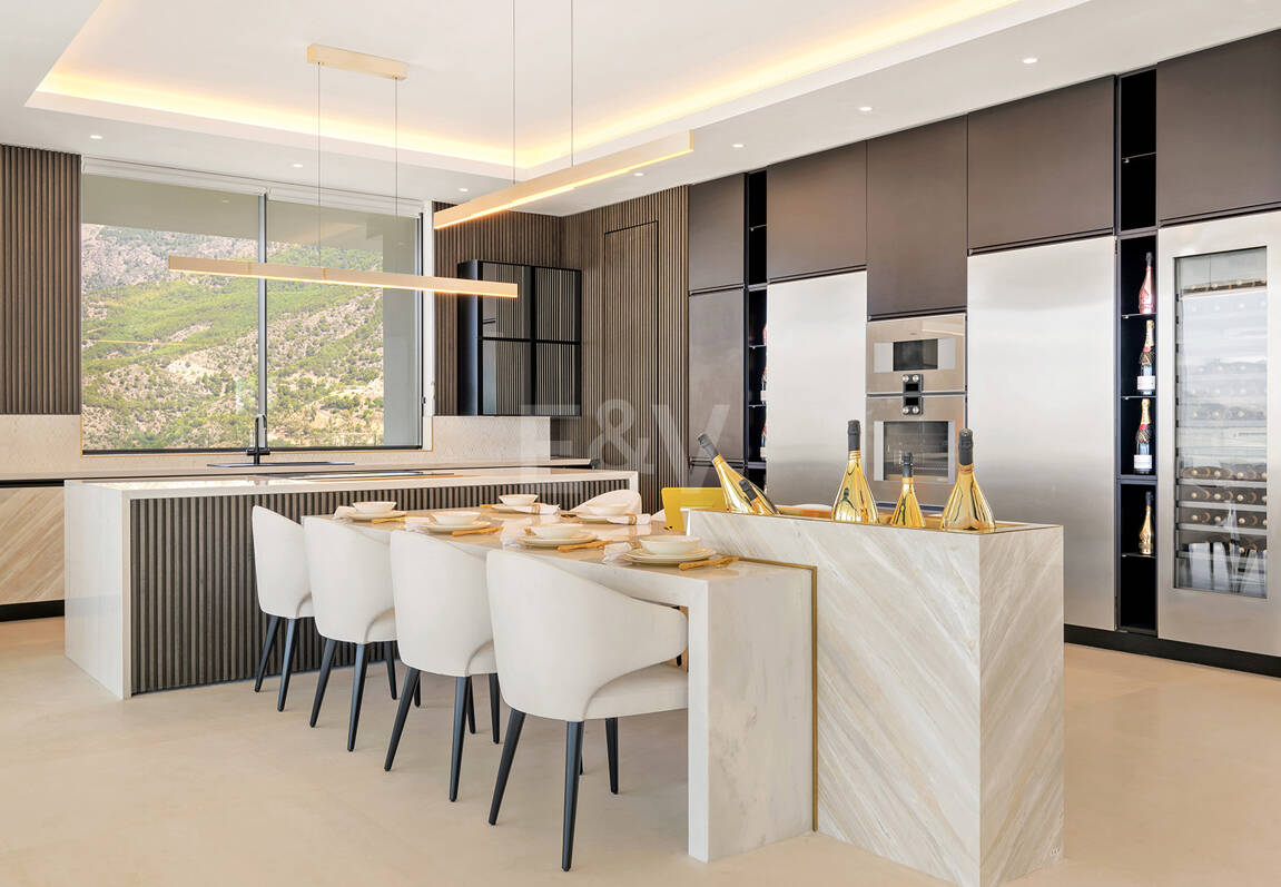 Architectural Masterpiece with Spectacular Sea and Mountain Views