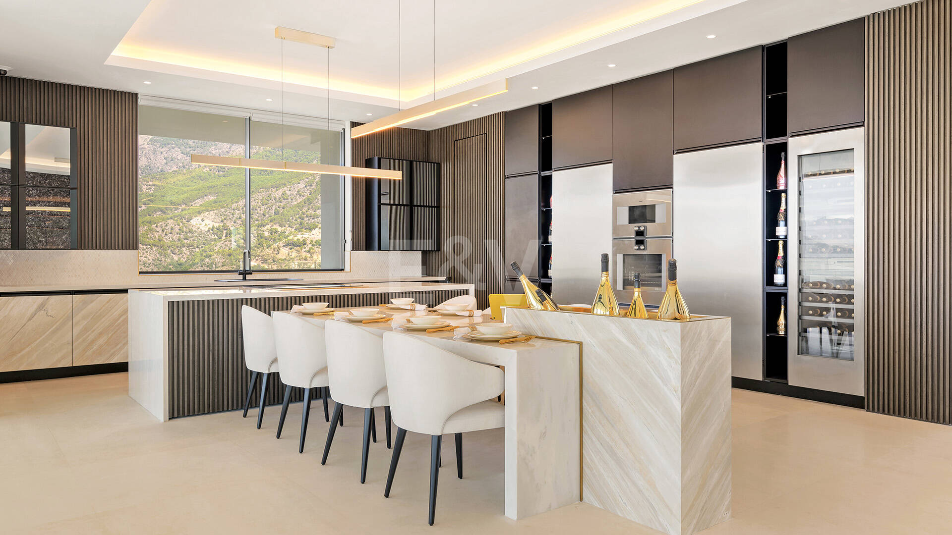 Architectural Masterpiece with Spectacular Sea and Mountain Views