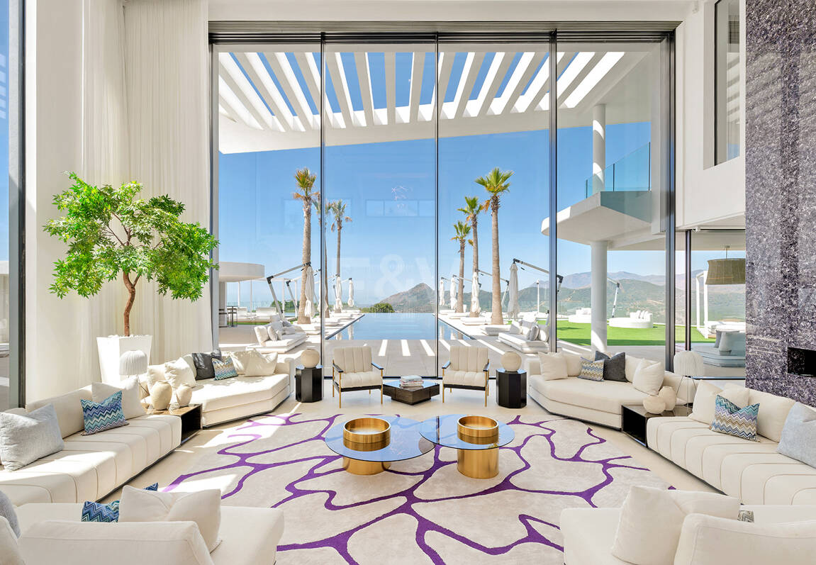 Architectural Masterpiece with Spectacular Sea and Mountain Views
