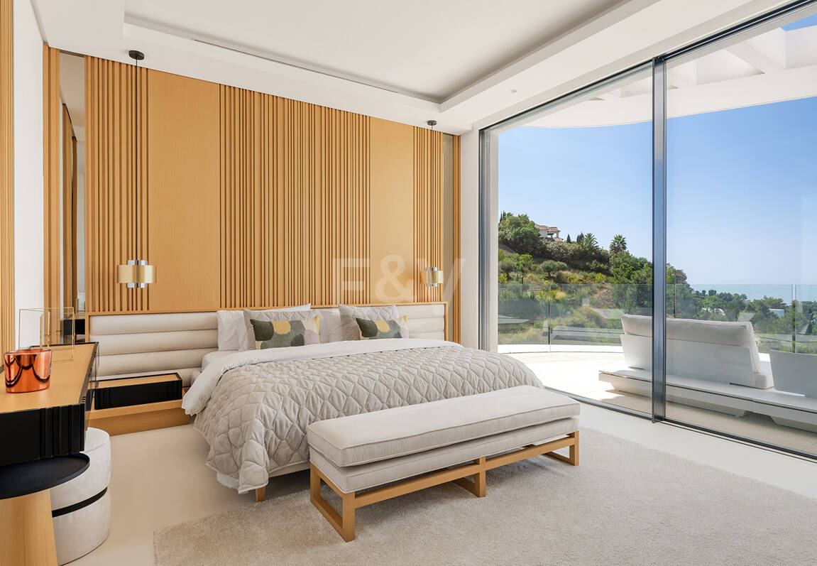 Architectural Masterpiece with Spectacular Sea and Mountain Views