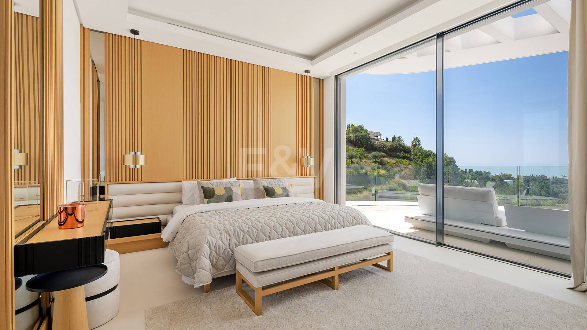 Architectural Masterpiece with Spectacular Sea and Mountain Views