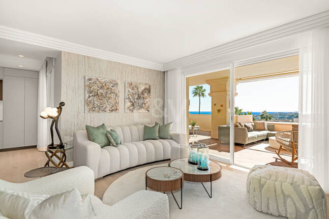 Spacious Apartment with Sea Views in a Prestigious Gated Community