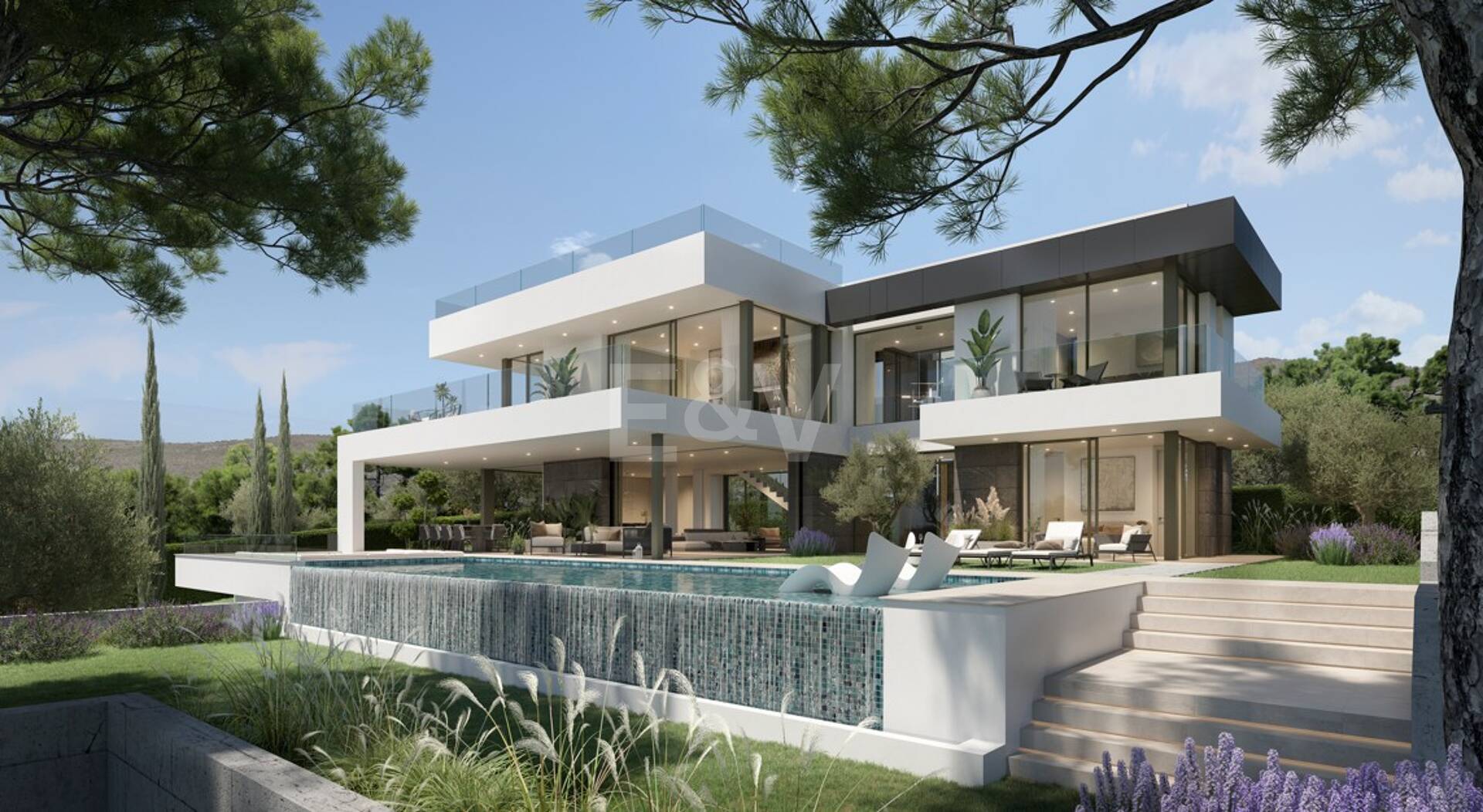 Villa de lujo a estrenar en construcción con vistas impresionantes