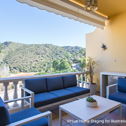 Casa adosada andaluza en el centro de Benahavís con vistas a la montaña y atractivo para inversión