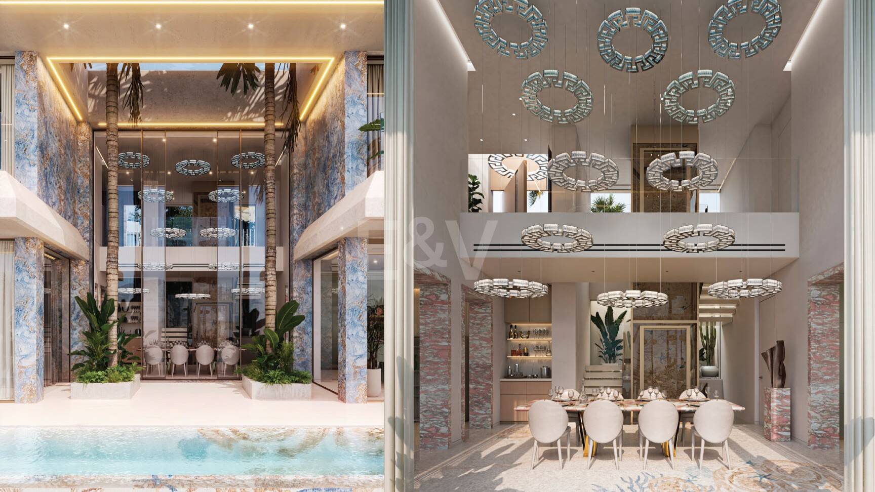 Eight Bespoke Villas with Interior Design by Versace Home