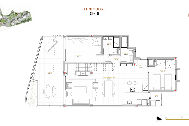 Spacious Duplex Penthouse in Gated Community with 5-star Resort Amenities