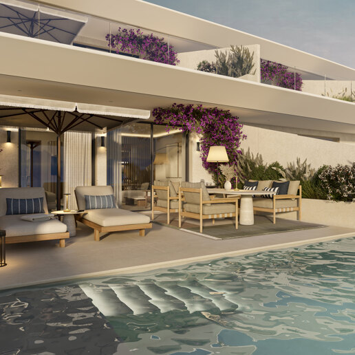 Exklusives Ein-Zimmer-Aqua-Apartment in Benahavís mit Fünf-Sterne-Service von Destination by Hyatt