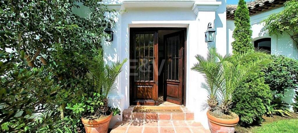 Magnificent Andalusian-style villa available for long-term rental in a gated community with 24-hour security.