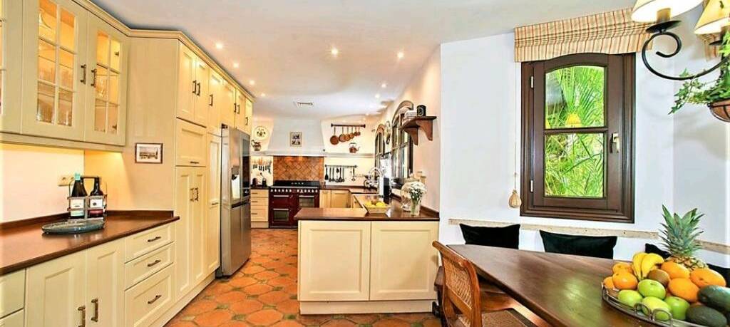 Magnificent Andalusian-style villa available for long-term rental in a gated community with 24-hour security.