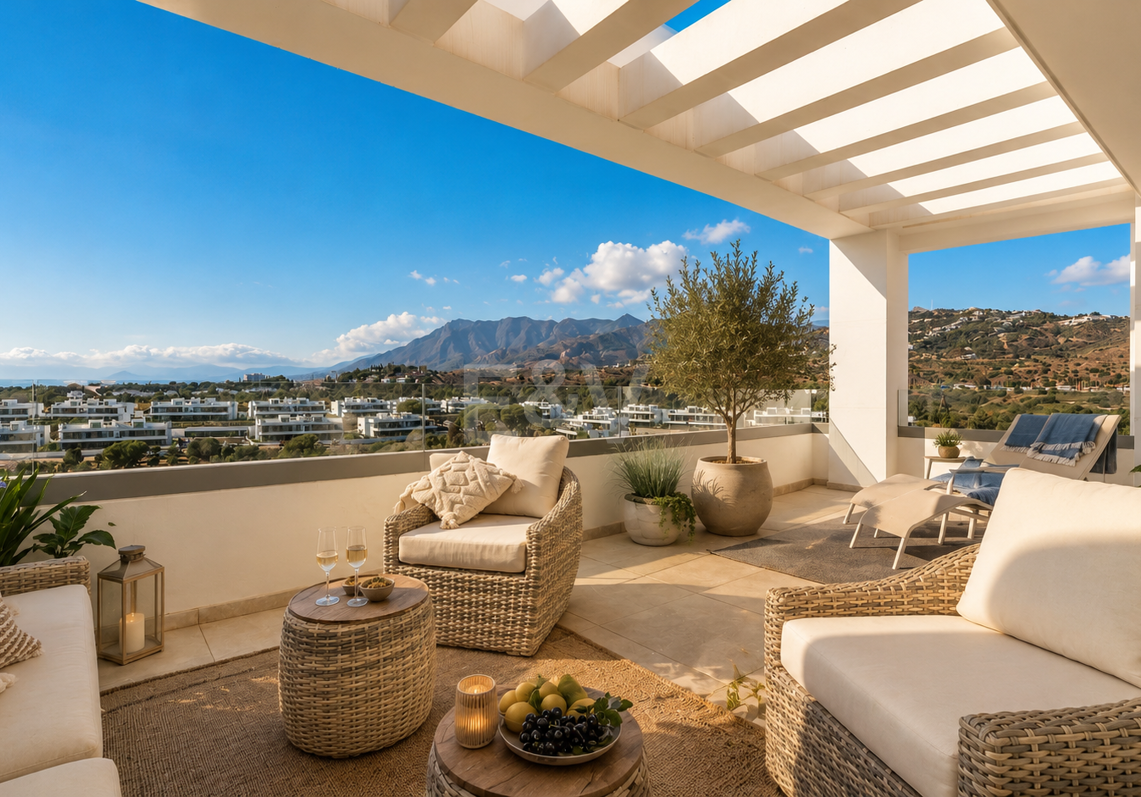 Penthouse avec Mer & Montagne Vues dans la communauté 5 étoiles
