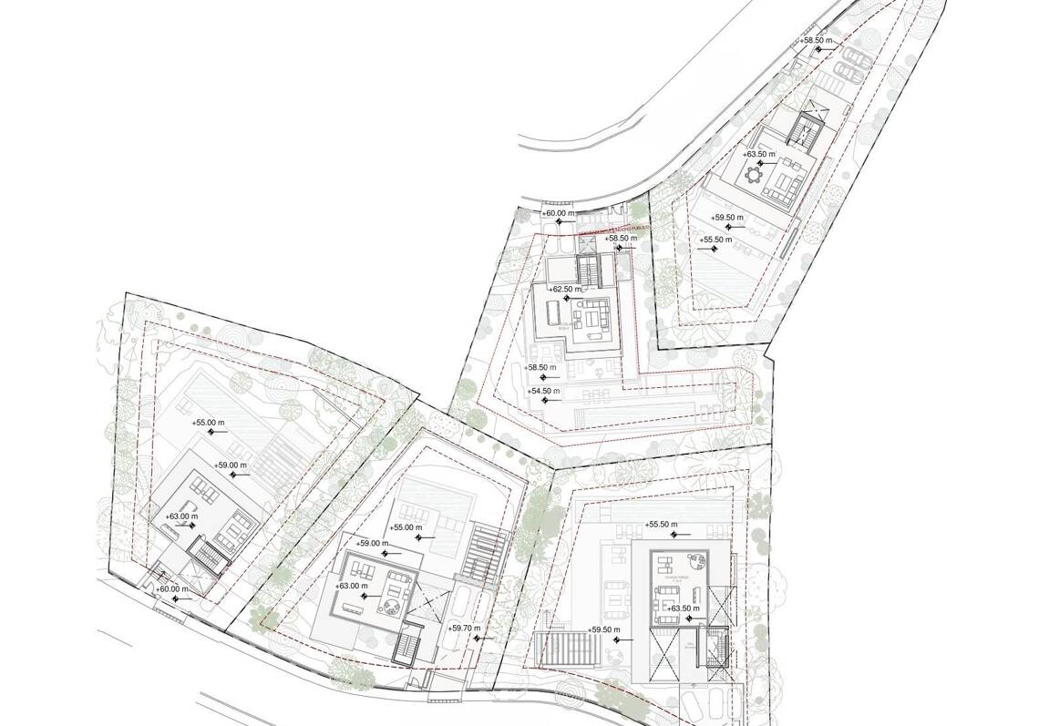 4 parcelles exclusives avec permis de construire