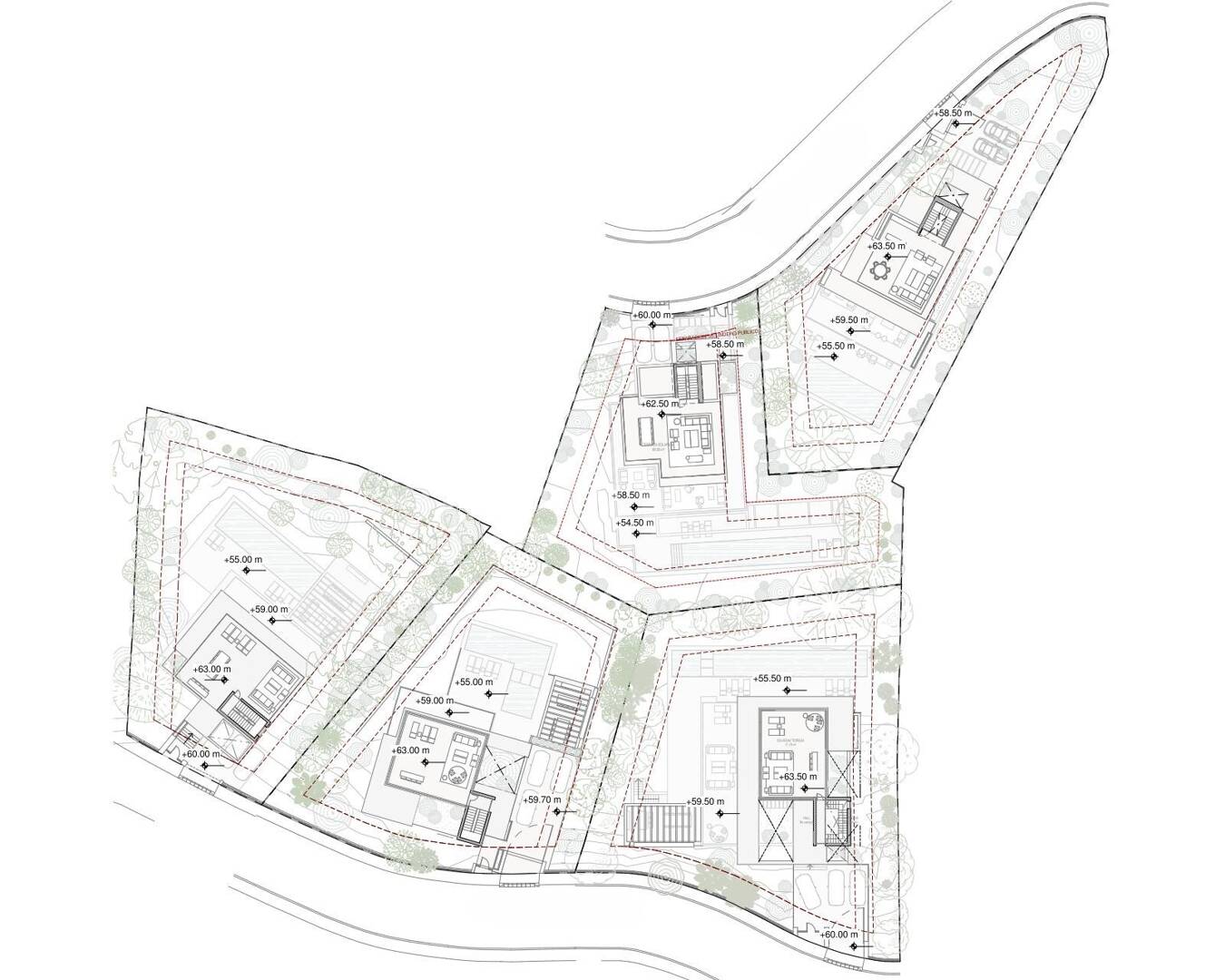 4 parcelles exclusives avec permis de construire