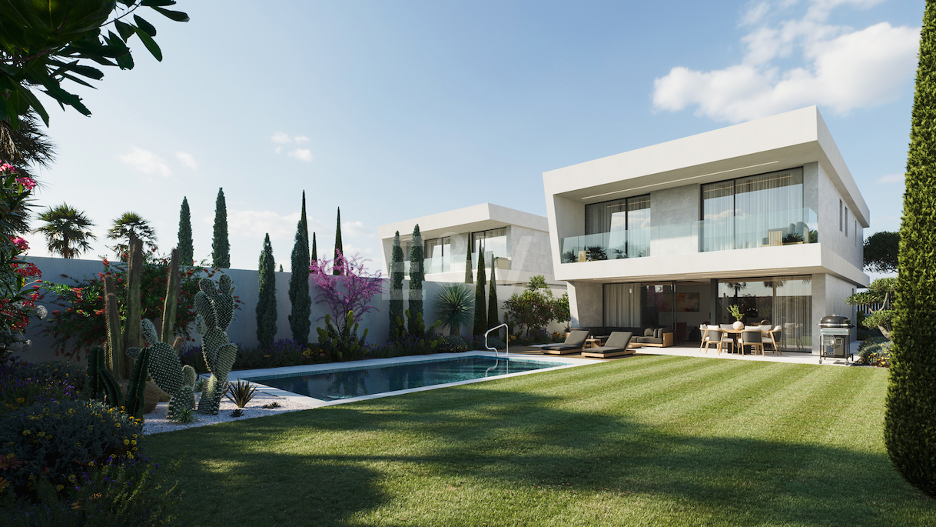 New Designer Villa Steps from the Sea and Town Centre