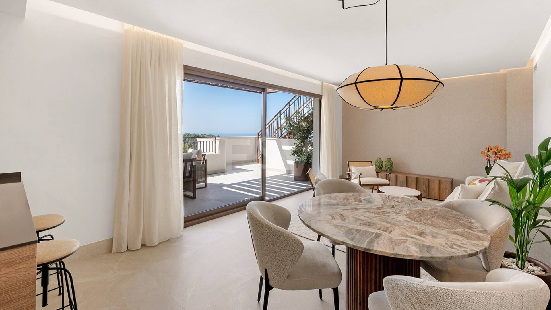 Penthouse Duplex moderne avec vue imprenable et toit Solarium