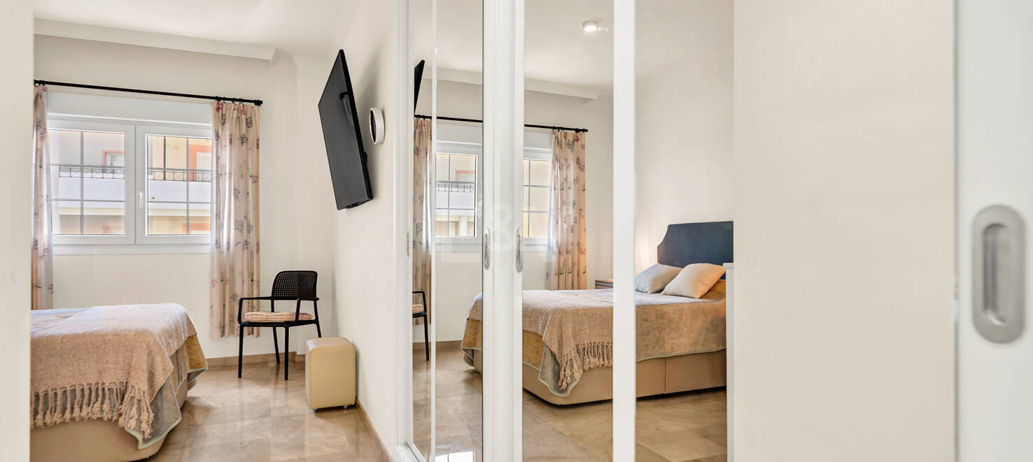 Renovated apartment with large corner terrace
