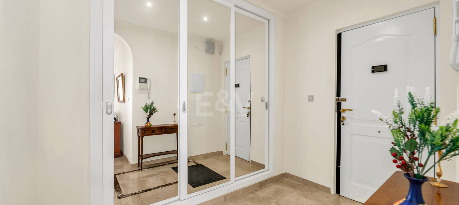 Renovated apartment with large corner terrace